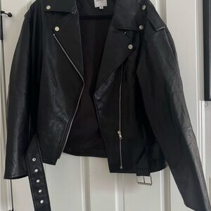 Gilli Black Leather Moto Jacket